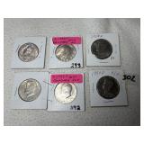 (6) Kennedy Half Dollars