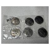 (6) Bicentennial Kennedy Half Dollars