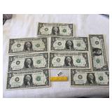 (8) $1 Star Notes