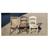 (3) Wooden Chairs