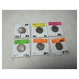 (6) Buffalo Nickels
