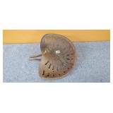 Vintage Metal Implement Seat