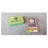 Vintage Railroad 1st Aid Kit & Time Table