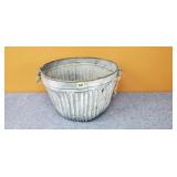 Vintage Galvanized Grain Basket