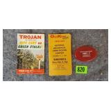 Vintage OshKosh, Trojan, & Funks Advertising Items