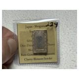 Japan-Shogunate Samurai Era Silver Ichibu-Gin