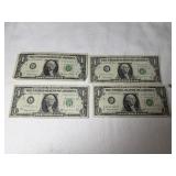 (4) Barr Note $1 Bills