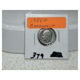 1952 D Roosevelt Dime