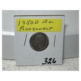 1950 D Roosevelt Dime