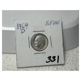 1964 D Roosevelt Dime