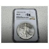 1998 American Silver Eagle MS69