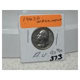1963 D Washington Quarter