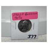1962 D Washington Quarter