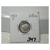 1963 D Roosevelt Dime
