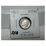 1963 D Roosevelt Dime