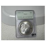 1884 CC Morgan Dollar PCGS MS63 Green Label