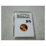 2000 Penny MS66 Clashed Dies Red
