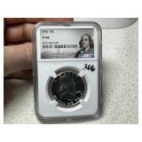1962 Proof-68 Franklin Half Dollar