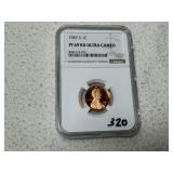 1987 S Proof-69 Red Ultra Cameo Cent