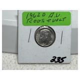 1962 D Roosevelt Dime