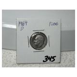 1964 D Roosevelt Dime