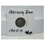 1945 S Mercury Dime