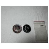 (2) John F Kennedy Commemorative Coins