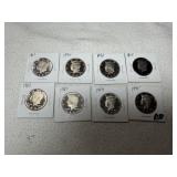 (8) S-Mint SILVER Kennedy Proof Half Dollars