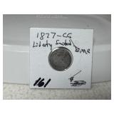 1877 CC Seated Liberty Dime