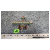 Cast Iron Boyd's Flyer Red Baron Toy Airplane