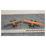 Pair of Wyandotte(?) Pressed Steel Planes