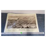 1883 Bird's Eye Map of Madison, Dakota