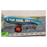Vintage Zeppelin Sky Rangers Wind-Up Toy in Box