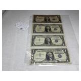 (4) $1 Silver Certificates
