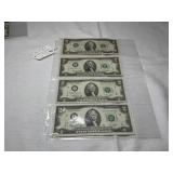 (4) 1976 $2 Federal Reserve Notes