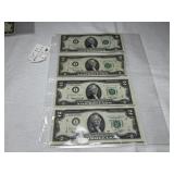 (4) 1976 $2 Federal Reserve Notes