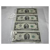 (4) 1976 $2 Federal Reserve Notes