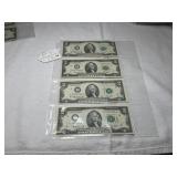 (4) 1976 $2 Federal Reserve Notes