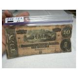 1864 CSA $10 Confederate Note