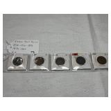 (5) Indian Head Pennies