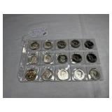 Collection of (15) Kennedy Half Dollars--Some