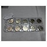 (10) 1964 Kennedy Half Dollars