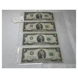 (4) 1976 $2 Federal Reserve Notes