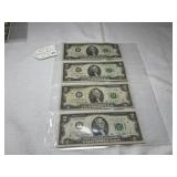 (4) 1976 $2 Federal Reserve Notes