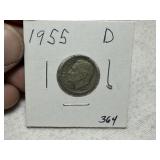1955 D Silver Dime