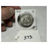 1945 D Walking Liberty Half Dollar