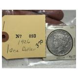 1926 Peace Dollar