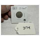 1865 3-Cent Piece