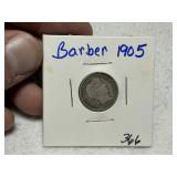 1905 Barber Silver Dime