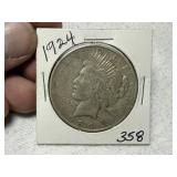 1924 Peace Dollar